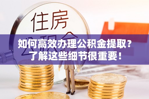 魏都如何高效办理公积金提取？了解这些细节很重要！