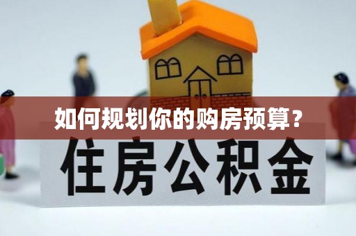 魏都如何规划你的购房预算？