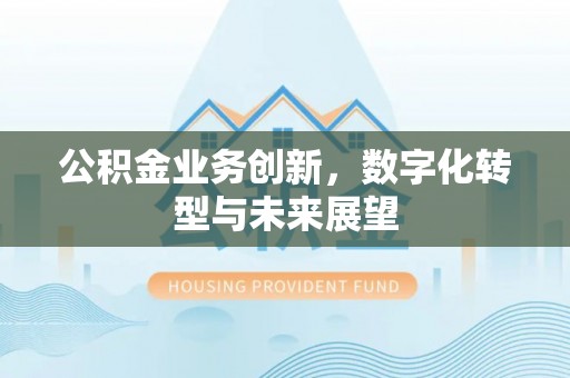 魏都公积金业务创新，数字化转型与未来展望