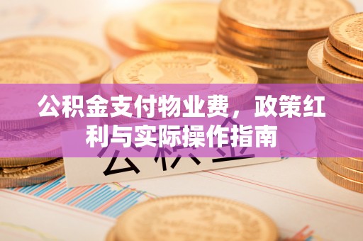 魏都公积金支付物业费，政策红利与实际操作指南