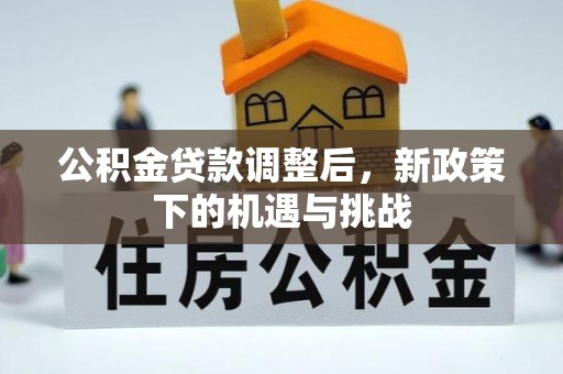 魏都公积金贷款调整后，新政策下的机遇与挑战
